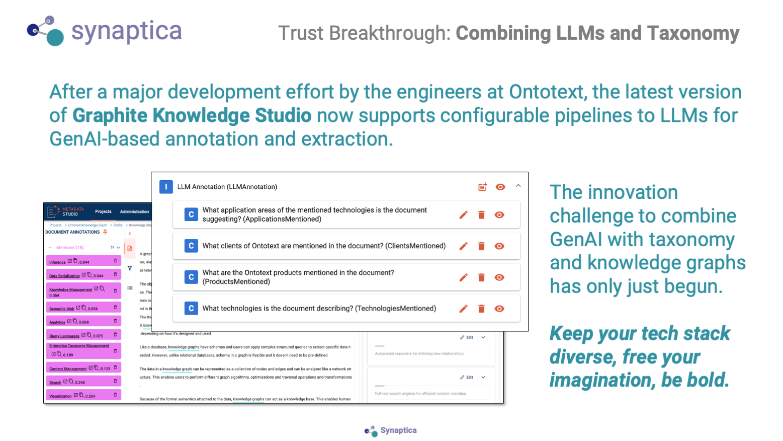 Presentation Slide | Trust Breakthrough: Combining LLMs and Taxonomy